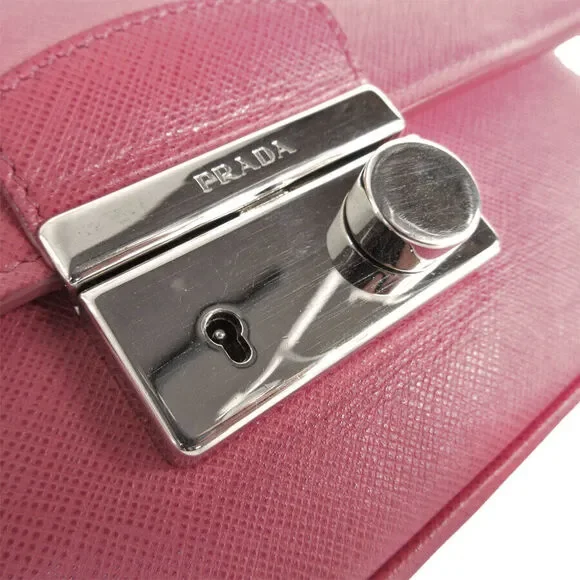 Auth Prada Shoulder Bag Pink Leather #168402P60B - Picture 6 of 12